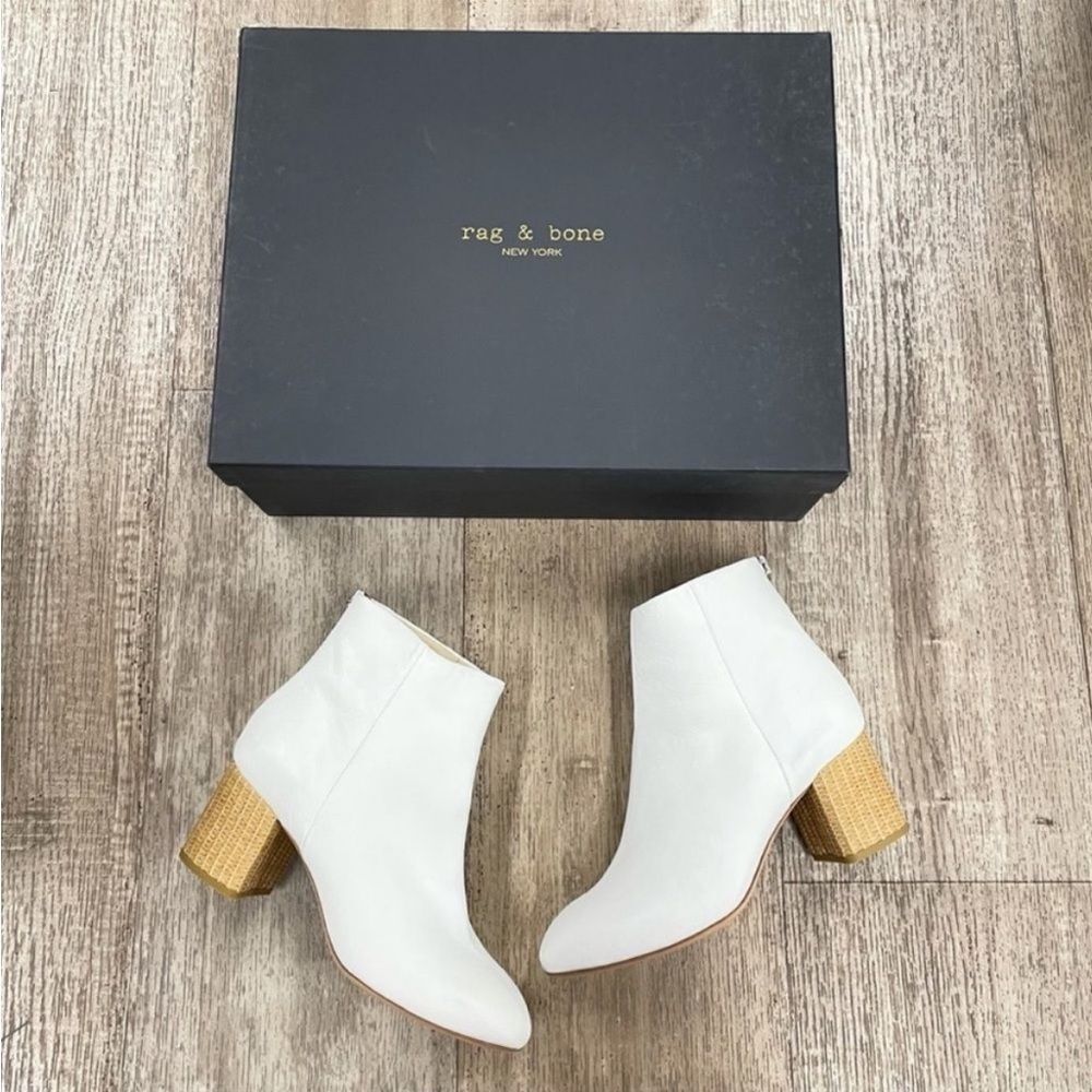Rag & Bone Drea Leather Boot In White - Picture 2 of 4